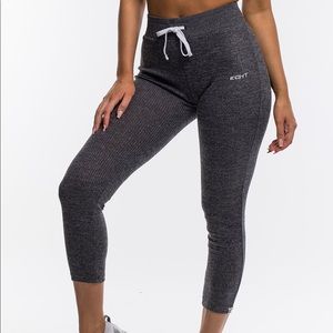 NWOT Echt Black Knit Comfort Joggers